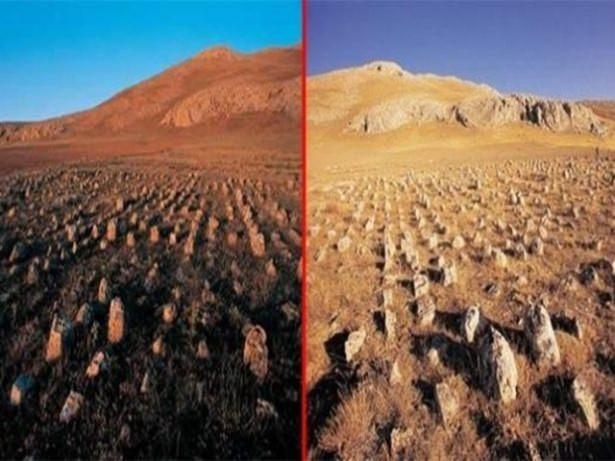 <p><strong>VAN KALECİKTEKİ TAŞLAR</strong></p>
<p>Van Merkez Kalecik Köyü'nün 1.5 kilometre kuzeydoğusunda yer alan ve Urartu dönemine ait dikili taşlar ve taş halkalar da dikkati çekiyor. 400 metrekarelik alana matematiksel olarak dizilen 2 bin 475 dikili taşın astronomiyle ilgili olduğu düşünülüyor. Taşların sırrının çözülmesi için çalışmalar devam ediyor.</p>