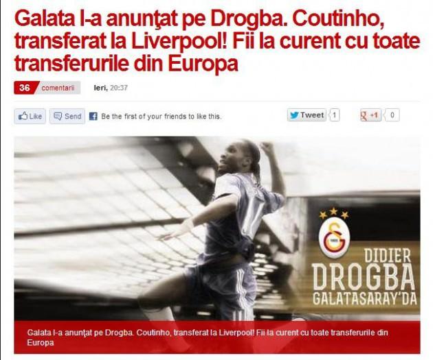 ProSport Galatasaray, Didier Drogba'yı duyurdu.