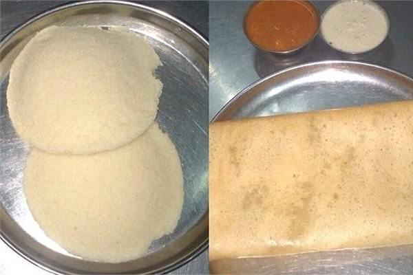<p><strong>Hindistan</strong><br />
'Idli and dosa' (2 adet buharda pişirilmiş pirinç keki ve mercimek çorbasıyla servis edilen pirinç krebi)</p>