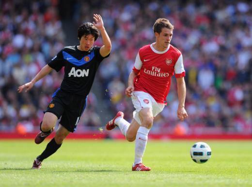 Tarih 1 Mayıs 2011: Ramsey Arsenal-Manchester United maçındaki tek golü attı.