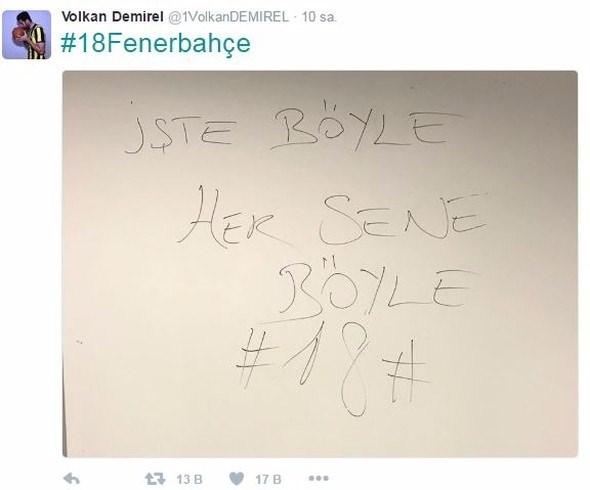 <p>Volkan Demirel: "İşte böyle her sene böyle"</p>

