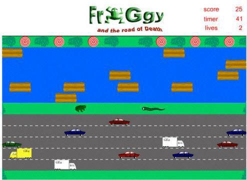 Froggy  Froggy, Frogger oyunun yeniden elden geçirilmiş bir sürümü. Oyundaki amacınız ise hiçbir şeye çarpmadan kurbağanızla yoldan ya da ırmaktan karşıdan karşıya geçmek