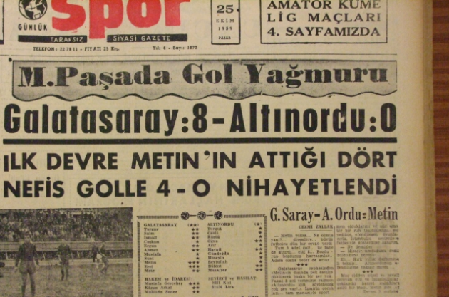 <p><strong>1959-60</strong><br />Galatasaray-Altınordu 8 - 0</p>