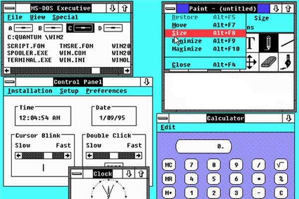 <p><strong>Windows 2.0</strong><br />1987 Aralık ayında çıkan Windows 2.0, üst üste binen pencereleri ilk kez tanıttı.</p>