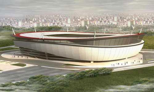 Tribün altları spor salonu olarak değerlendirilecek. Stadyum ES-ES’lilerin kırmızı-siyah çizgilerini yansıtıyor.  