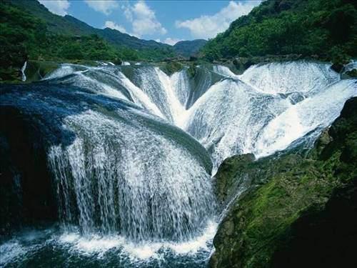 İnci şelalesi, Jiuzhaigou vadisi - Çin