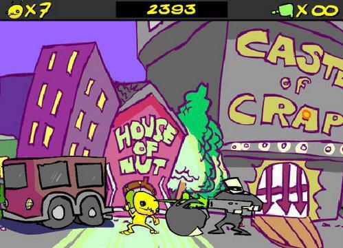 Alien Hominid  Oyunda uzay aracınızı geri döndürmeniz gerekiyor ve oyunda önünüze çıkan her şeyi imha edebiliyorsunuz.