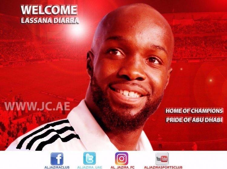 <p>Lass Diarra</p>

<p>Al Jazira, Lassana <strong>Diarra</strong> ile resmen sözleşme imzaladıklarını açıkladı.</p>
