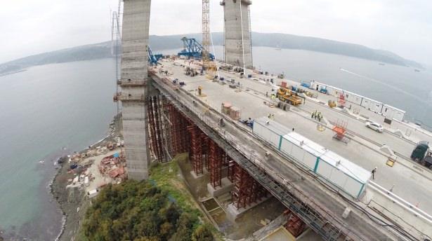 <p>Yapımına 2013 yılında başlanan 3 milyar dolar maliyetli 3. köprü ve Kuzey Marmara Otoyolu projesinde köprü kuleleri arasında  kedi yolu ve ana kablonun yapımında kullanılacak kılavuz halatı çekilmesi işlemi tamamlandı.</p>
