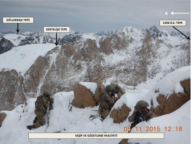 <p><strong>İLK OLARAK ORAMAR TEPE BÖLGESİ'NİN 500 METRE YAKININA KADAR BİRLİK SIZDIRILDI</strong><br />
Operasyon boyunca; İnsansız Hava Araçları (İHA) ve İnsanlı Keşif Uçakları (İKU) vasıtasıyla sürekli keşif gözetleme yapıldı ve teröristlere ait mağara, barınak, sığınak ve mevziler tespit edildi.</p>
