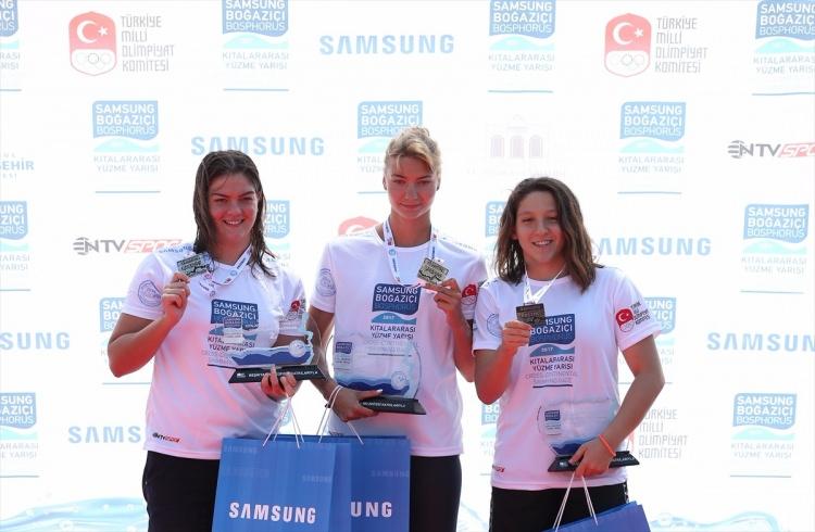 <p>Kadınlar Genel Klasman'da 1. Kristina Kochetkova (ortada), 2. Nilay Erkal (solda) ve 3. Buse Topçu (sağda) oldu.</p>
