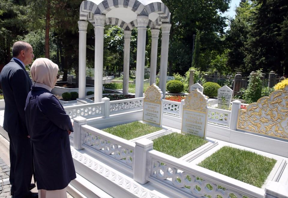 <p>Cumhurbaşkanı Recep Tayyip Erdoğan, Ramazan Bayramı arifesinde Karacaahmet Mezarlığı’nda anne ve babasının kabirlerini ziyaret etti. </p>

<p> </p>
