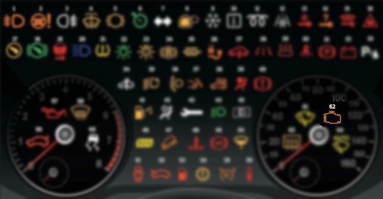 <p>62. ENGİNE CHECK ANLAMINA GELİR. MARKA VE MODELE GÖRE SİMGE DEĞİŞİKLİK GÖSTERİR. MOTOR ARIZASI OLDUĞU ANLAMINA GELİR</p>
