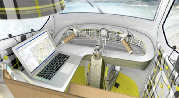 Alman mühendisin tasarladığı üç tekerlekli tek kişilik motorlu karavan tek kişilik tatiller için ideal
