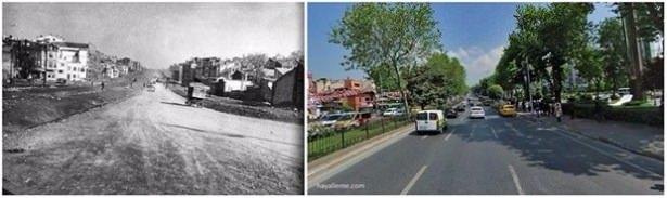 <p>Barbaros Bulvarı'nın açıldığı 1950'li yıllar ve günümüz.</p>