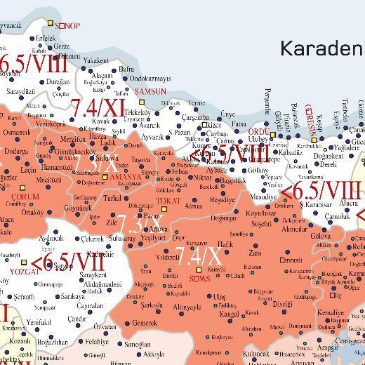 Deprem üretecek başlıca diri kırıkların hangileri olduğu