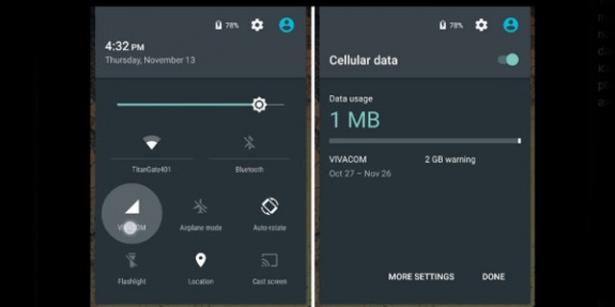 <p><strong>18. Veri kullanımlarınız kontrolünüz altında</strong></p>

<p>Bildirim panelinden ulaşabileceğiniz bir diğer özellik ise veri kullanımı. Tek bir dokunuşla veri kullanımınızı kontrol edebilir, kullanımı sınırlandırabilir ve kontrol altında tutabilirsiniz.</p>
