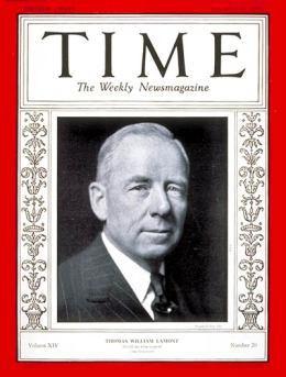 1929 – Black Thursday and Thomas William Lamont  Read more: http://newsfeed.time.com/2013/02/27/time-turns-90-all-you-need-to-know-about-modern-history-in-90-cover-stories/#ixzz2MPyf8XoS