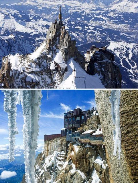 <p>Aiguille Du Midi Dağı, Fransa</p>
