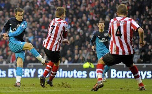 11 Şubat 2012 tarihinde, Arsenal'in deplasmanda Sunderland’i 2-1 yendiği maçta Ramsey takımının ilk golünü kaydetti.