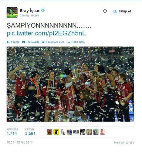 <p>Finalde Fenerbahçe'yi mağlup ederek Avrupa Şampiyonu olan Galatasaraylı Bayan basketbolculara ilk tebrik futbolculardan geldi.</p>