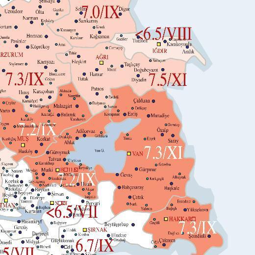 O ilin ya da yerin yapılaşmaya uygunluğu, ayrıca deprem için en güvenli ilçelerin konumu sunuluyor.