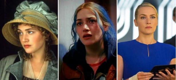 <p>Kate Winslet (20-30-40)<br />
Sense and Sensibility / Eternal Sunshine of the Spotless Mind / Insurgent</p>
