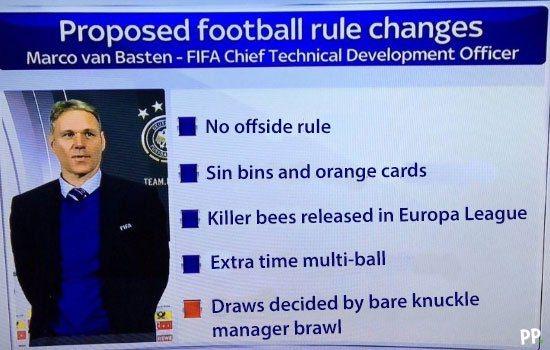 <p>Van Basten'in açıkladığı bu değişiklikler gerçekleşirse futbol bugünkü bildiğimiz futbola benzemeyecek.</p>
