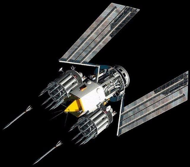 <p><strong>UYDU KİNETİK BOMBARDIMANI</strong></p>

<p>Uydulara mızrak şeklinde bir şarjör takılarak yapılan bir silah çeşididir. Mızrak ateşlenip atmosferden bozulmadan yere ulaştığında oluşturduğu kinetik enerji, bir nükleer bombadan daha güçlü olacaktır.</p>
