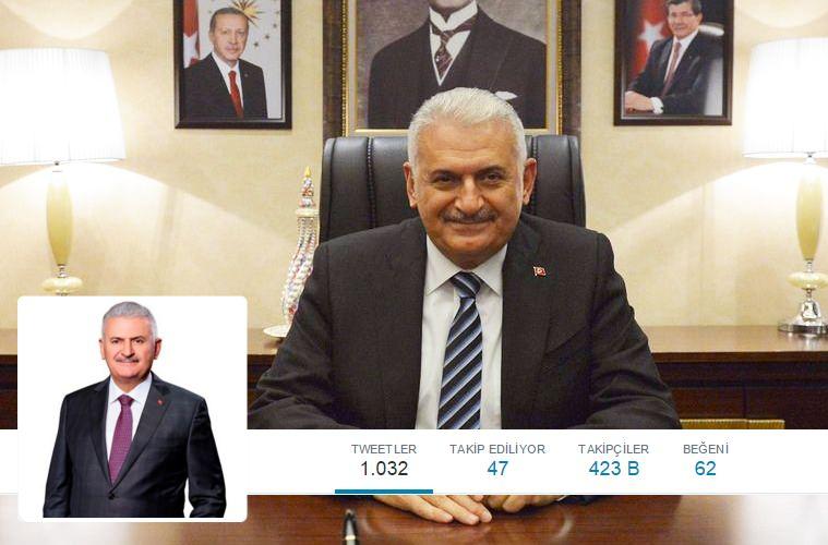 <p>Ulaştırma Denizcilik ve Haberleşme Bakanı Binali Yıldırım: 423 bin</p>
<p><strong><a href="https://twitter.com/BA_Yildirim" target="_blank"><span style="color:rgb(255, 255, 0)">TAKİP ET</span></a></strong></p>