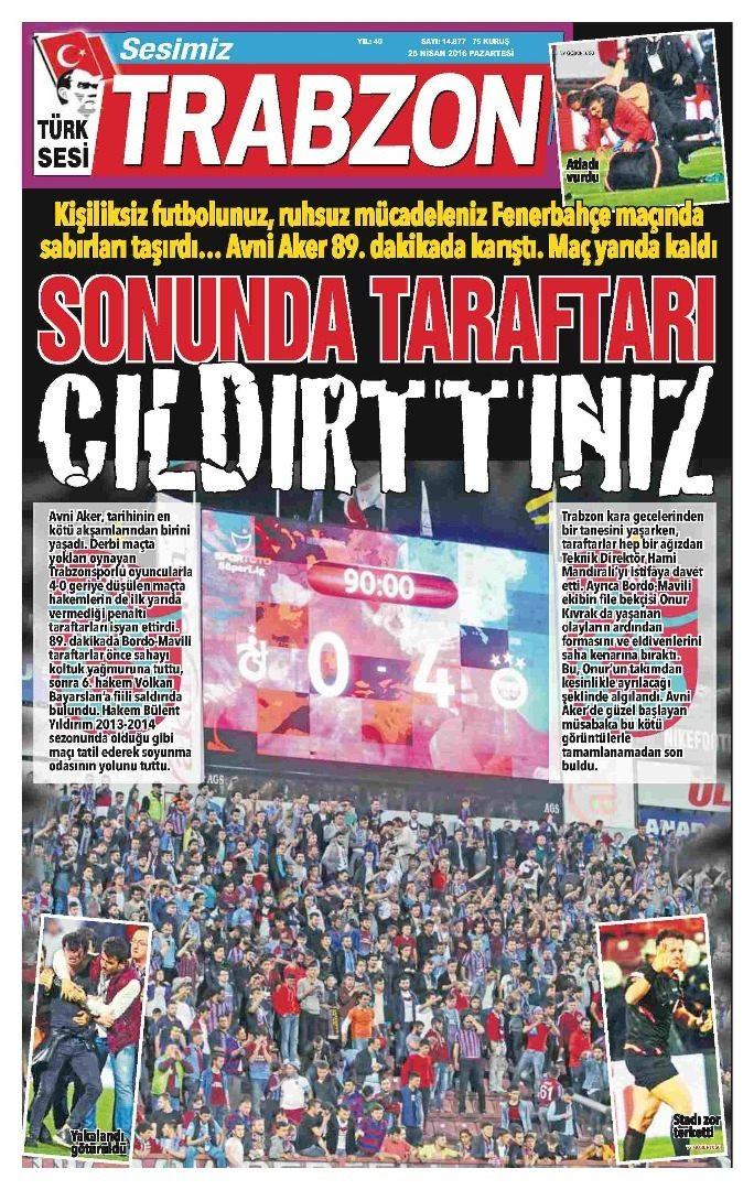 <p>SONUNDA TARAFTARI ÇILDIRTTINIZ (SESİMİZ TRABZON)</p>
<p> </p>