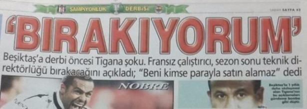 <p>5- Eğer Fenerbahçe derbisi oynayacaksanız, maçtan önce dış dünya ile bağlantınızı koparır, maça konsantre olursunuz. Ancak Tigana'nın takımı bırakacağını açıklaması, yenilgiye adeta davetiye çıkarmış.</p>
<p> </p>