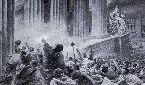 <p>1) Bilinmeyen bir nedenden dolayı İskenderiye Kütüphanesi’nin yanması ve dünyanın en büyük bilgi kaybına neden olması</p>