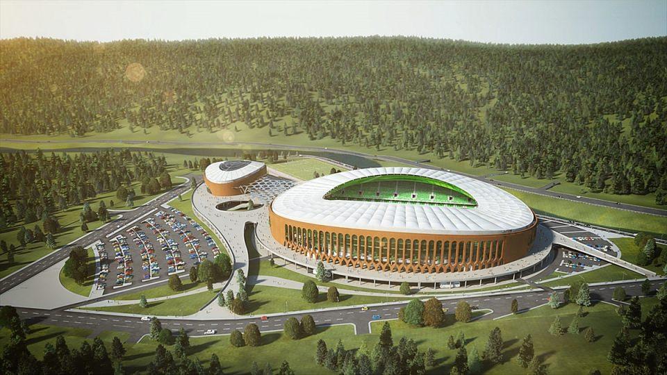 <p>Giresun'daki ilüstrasyonu görülen stadın inşaat çalışmaları devam ediyor.</p>