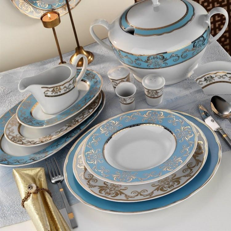 <p>12 Adet Supla Tabağı,<br />
12 Adet Servis Tabağı,<br />
12 Adet Çukur Tabak,<br />
12 Adet Pasta Tabağı,<br />
12 Adet Kase,<br />
6 Adet Çay Fincanı,<br />
6 Adet Çay Fincan Tabağı,<br />
6 Adet Kahve Fincanı,<br />
6 Adet Kahve Fincan Tabağı,<br />
2 Adet 24 cm Kayık Tabak,<br />
1 Adet 32 cm Kayık tabak,<br />
1 Adet Çorbalık,<br />
1 Adet Çorbalık Kapağı,<br />
1 Adet Kürdanlık,<br />
1 Adet Peçetelik,<br />
1 Adet Sosluk,<br />
1 Adet Sosluk Tabağı,<br />
2 Adet Tuzluk,<br />
2 Adet Biberlik</p>