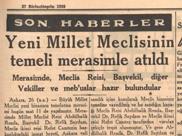 <p>23 Nisan 1920 yılında başlayan "Egemenlik, kayıtsız şartsız Milletindir" sözüyle TBMM'nin ilk temeli atıldı.</p>

<p> </p>
