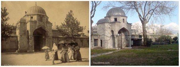<p>Süleymaniye avlusu, 1890'lı yıllar ve günümüz...</p>
