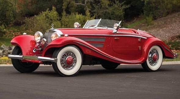 <p>1937 Mercedes-Benz 540K Spezial Roadster</p>

<p>Fiyatı - $9,680,000</p>
