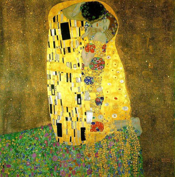 <p><strong>Klimt - The Kiss (1908)</strong></p>

<p>Kendi altın döneminin en üst zamanlarında Klimt tarafından çizilmiştir. Modern dönemin en iyi eserlerinden biri olarak bilinir. Yağlı boya ile çizilmiştir. Resimdeki kadının elbisesi ve hatları oldukça belirgindir. Günümüzde Viyana'da bulunan Belvedere galerisinde sergilenmektedir.</p>
