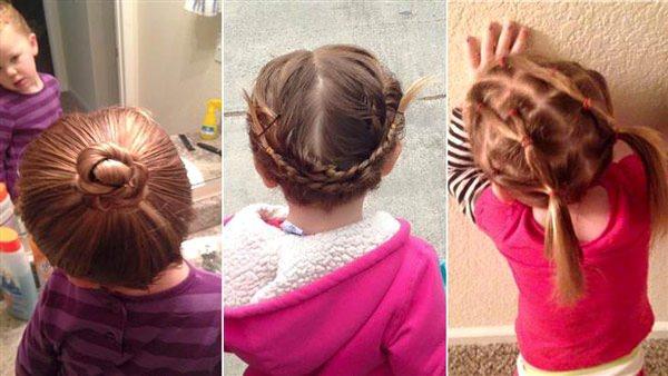 <p>2- Küçük kız, saçlarını babasını yapmasını isteyince babası eğitim almış. Şimdi mükemmel saç modelleri ile kızını mutlu edebiliyor.</p>
