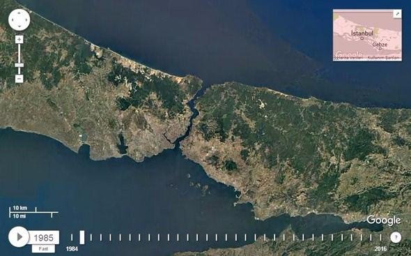 <p>İşte Google Timelapse üzerinden İstanbul'un 32 yıllık büyük değişimi...</p>
