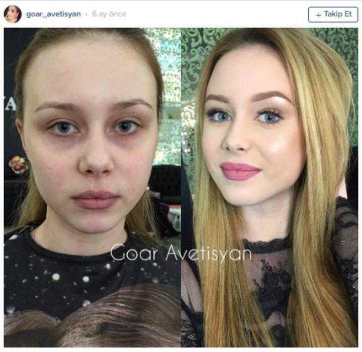 <p>İnstagram'da 2 milyondan fazla takipçisi olan Goar Avetisyan, yaptığı makyajlarla adından söz ettiriyor. </p>