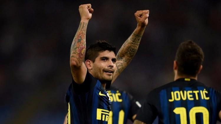 <p>95</p>

<p>Éver Banega 28</p>

<p>Internazionale</p>
