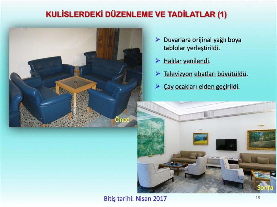<p>Kulis bahçelerinde daha önce kullanılan ve patlamadan zarar gören sigara içme kabinleri kaldırıldı. Isıtma, soğutma ve havalandırma sistemlerine sahip, her biri 140 metrekarelik sigara içilen ve içilmeyen alanlar ile çay ocağı bulunan iki adet kış bahçesi yapıldı, tefrişleri ve bahçe mobilyaları yenilendi.</p>
<p> </p>