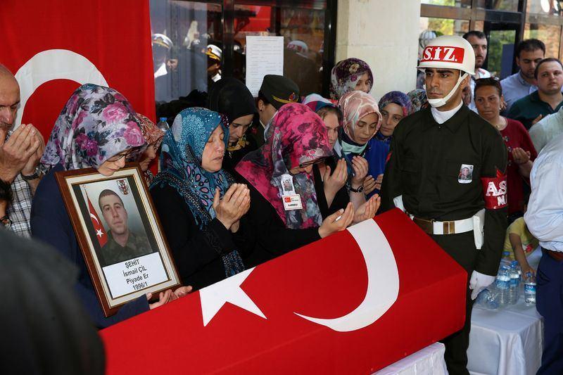 <p>Ulucami'de düzenlenen cenaze törenine Trabzon Valisi Yücel Yavuz, AK Parti Milletvekili Muhammet Balta, Trabzon Büyükşehir Belediye Başkanı Orhan Fevzi Gümrükçüoglu, Trabzon Emniyet Müdürü Murat Köksal, eski bakanlardan Faruk Özak ve Eyüp Aşık ile askeri erkan ve şehit İsmail Çil'in yakınları katıldı.</p>
<p> </p>