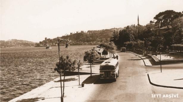 <p>1956 - Emirgan otobüsü Sarıyer sahil yolunda</p>
<p> </p>
