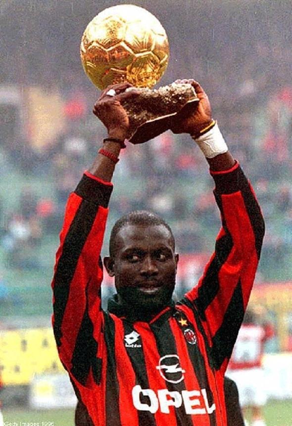 <p>Forvet / George Tawlon Manneh Oppong Ousman Weah (George Weah) / Liberya</p>