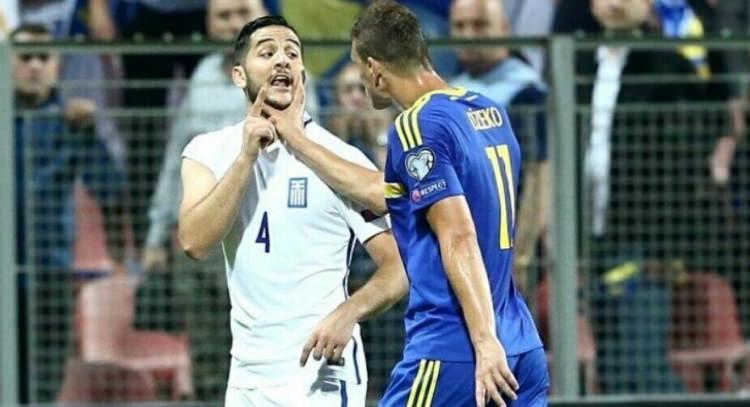 <p>Roma'dan takım arkadaşı olan Bosnalı Edin Dzeko ve Yunan Kostas Manolas son düdükle birlikte birbirlerinin boğazına sarıldı.</p>
