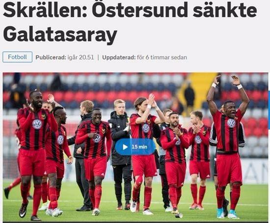 <p><strong>SVT Sport:  Tudor artık tanıyordur</strong></p>

<p>Maçtan bir gün önceki basın toplantısında Tudor'un 'Kura çekilene kadar Östersunds'u tanımıyordum' sözlerine atıfta bulunan SVT Sport'ta 'Galatasaray Teknik Direktörü Tudor maçtan önce Östersunds'u tanımadığını söylemişti. Şimdi artık tanıyordur' ifadesi dikkat çekti.  </p>
