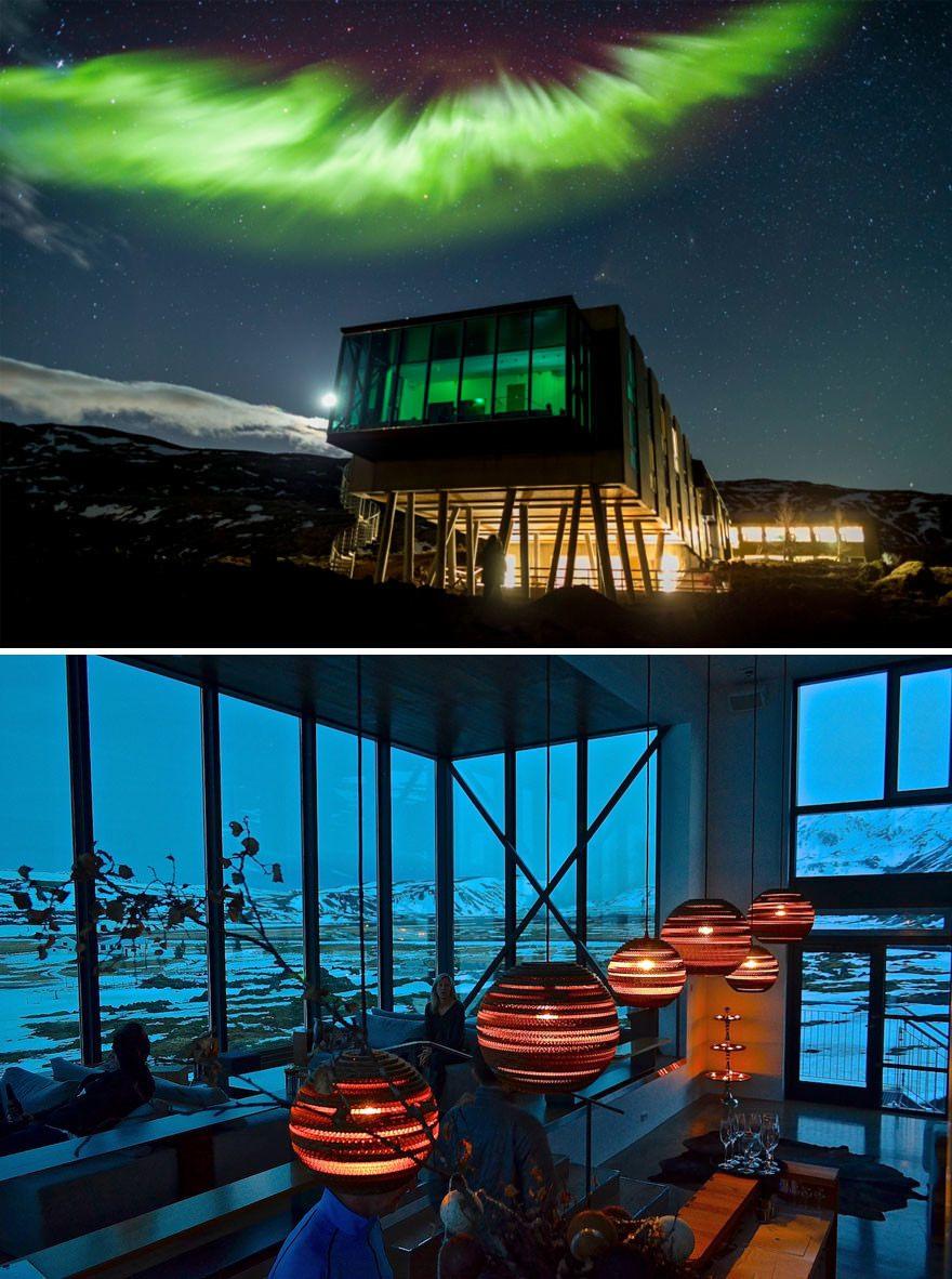 <p>İzlanda'daki Ion Hotel'de bulunan Northern Lights Bar, ülkede muhteşem kuzey ışıklarını izleyebileceğiniz en iyi lokasyon.</p>

<p> </p>
